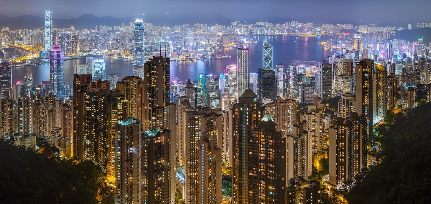 Victoria Harbour at night